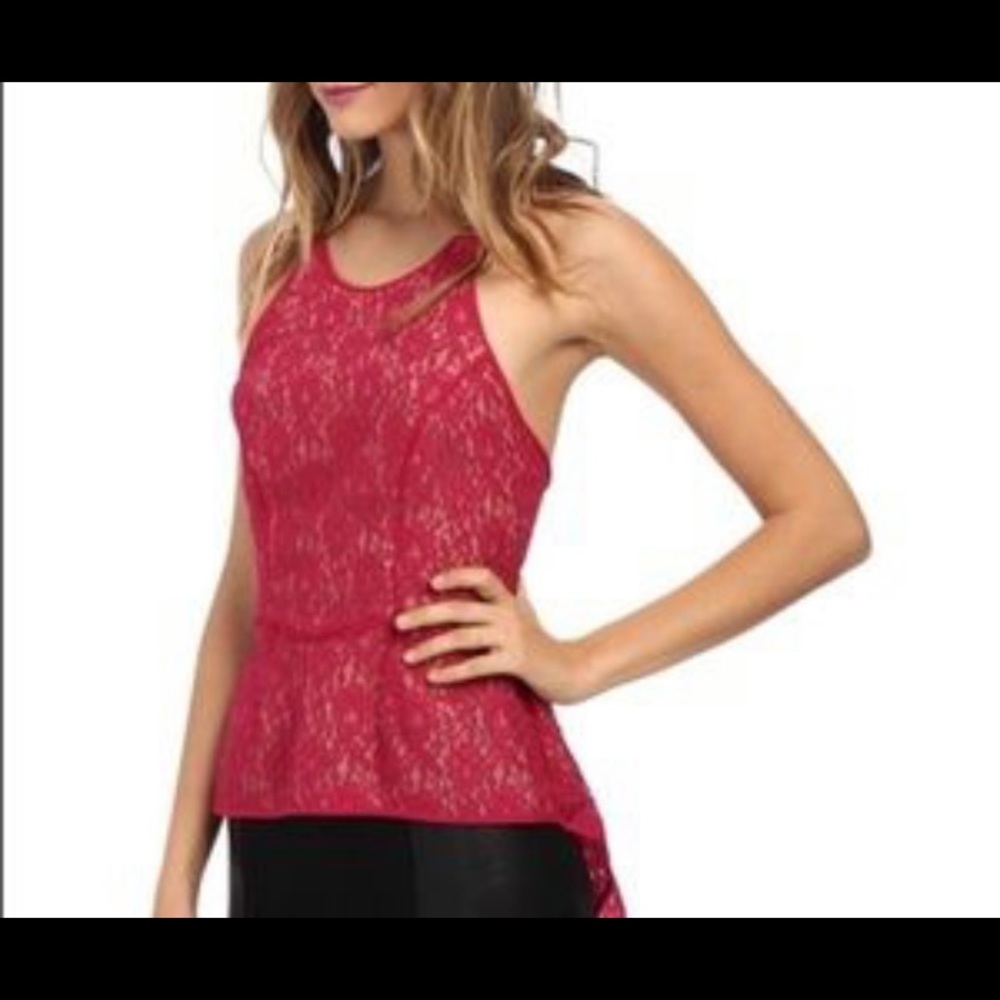 BCBGMaxAzria Larke Lace Halter Top. Size 2/XS